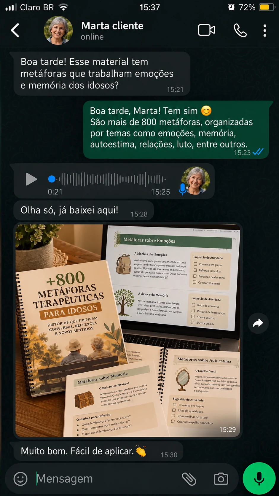 Conversa enviada: depoimento de Marta sobre as metáforas para idosos